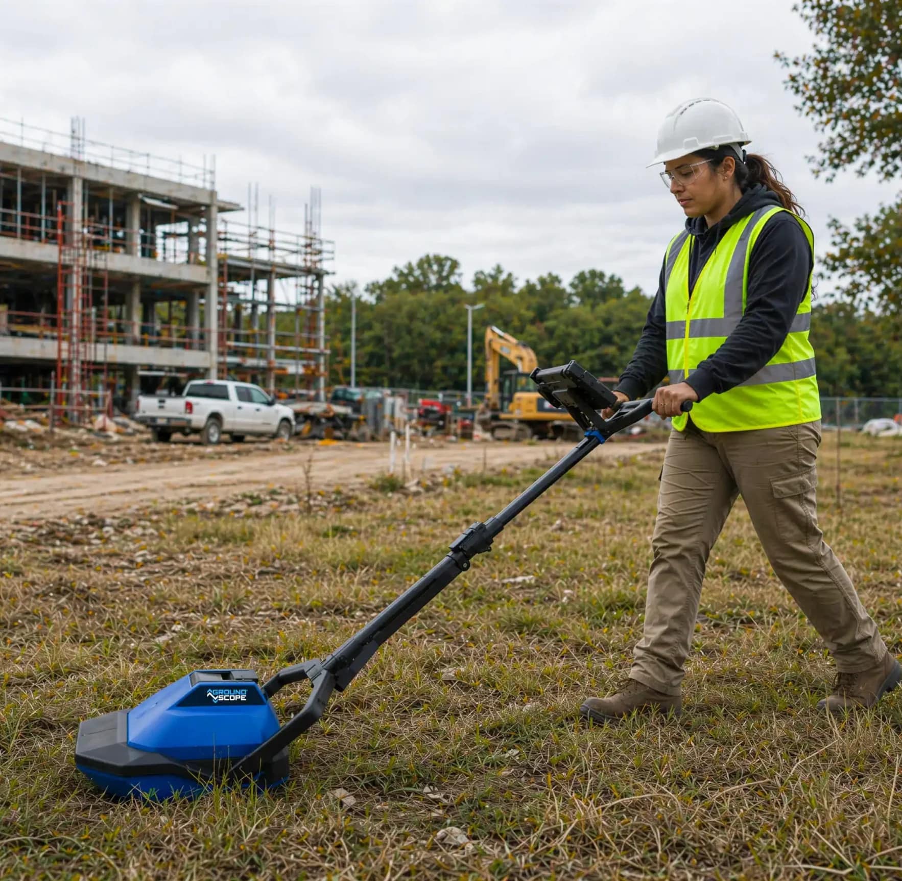 Scanning for utilities on a jobsite using GroundScope